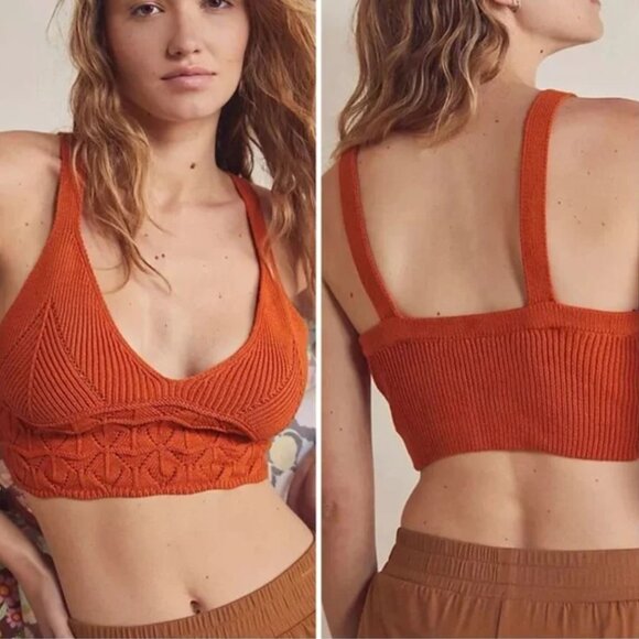 Intimately Free People | Favorite Swit Brami Crochet Crop Top in Rust | Medium - Picture 1 of 11